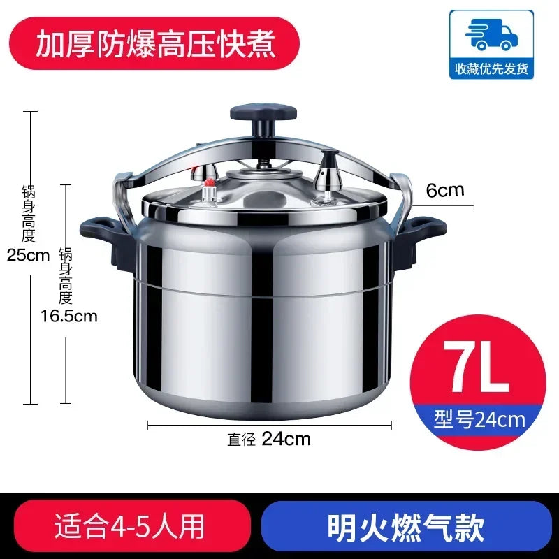 50L Commercial Pressure Cooker Thickened Large Capacity Gas Induction Cooker Universal Explosion-proof Household Pressure Cooker