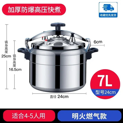 50L Commercial Pressure Cooker Thickened Large Capacity Gas Induction Cooker Universal Explosion-proof Household Pressure Cooker