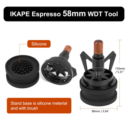 IKAPE Magnetic WDT Tools 51/54/58mm Espresso Rotary Coffee Needle Distributor Breville Coffee Stirrer Baristas Accessories Tools