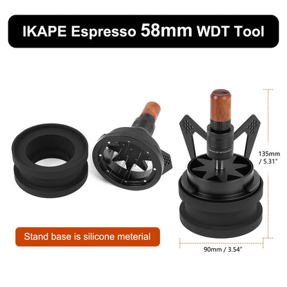 IKAPE Magnetic WDT Tools 51/54/58mm Espresso Rotary Coffee Needle Distributor Breville Coffee Stirrer Baristas Accessories Tools