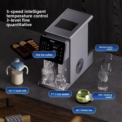 3-in-1 Ice Maker & Water Dispenser: Countertop Home Appliance with Instant Heating/Cooling, Large Capacity, Energy Saving