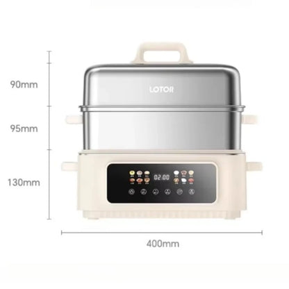 Stainless steel electric steamer household multi-functional three-layer large-capacity steamer new cooking integrated pot