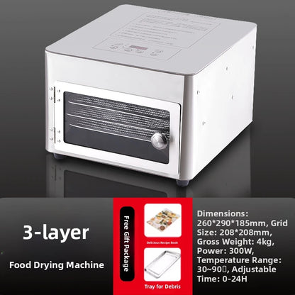 Commercial 5-Layer Stainless Steel Dehydrator with Digital Temperature Control