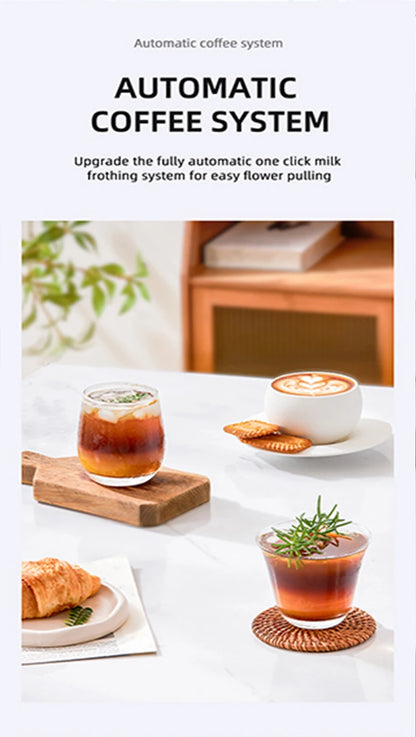 Italian Espresso Machine Household High-pressure Automatic Milk Foam Making Intelligent Color Screen Integrated Coffee Machine