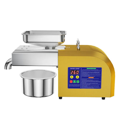 BEAUTIUSN,110V/220V New Automatic  Oil Press Machine Commercial Home cold Oil Extractor Expeller Presser ,flaxseed Sunflower Oil