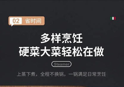 316 stainless steel steamer household food grade thickened soup pot steamed steamed buns four-layer induction cooker universal