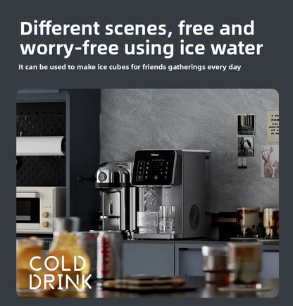 3-in-1 Ice Maker & Water Dispenser: Countertop Home Appliance with Instant Heating/Cooling, Large Capacity, Energy Saving