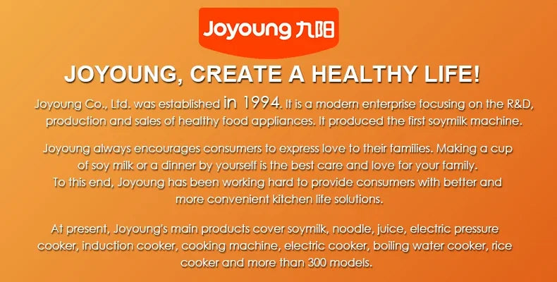 Joyoung Rice Cooker 4L Multifunctional Porridge Multigrain Rice Soup 1300W Fast Heating Cooker No Coated Stainless Steel Liner