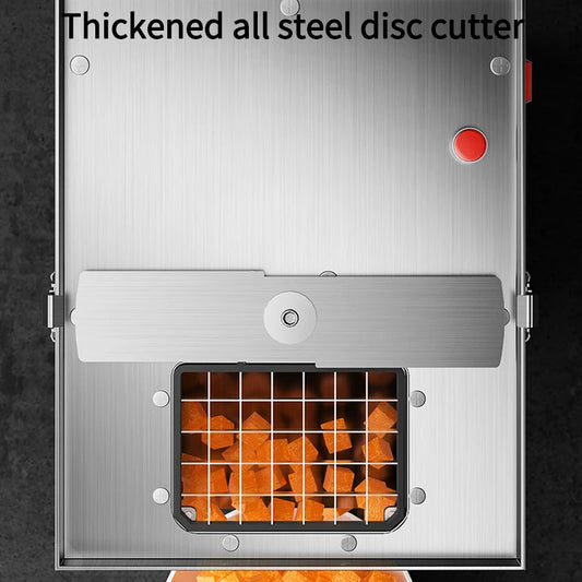 Electric Cube Cutting Machine – Automatic Dicer for Potatoes, Onions, Carrots, Fruits & Vegetables