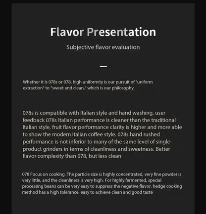 Timemore NEW Sculptor 078/078S Electric Coffee Grinder Commercial professional  220V Fully Automatic Speed Adjustment Espresso