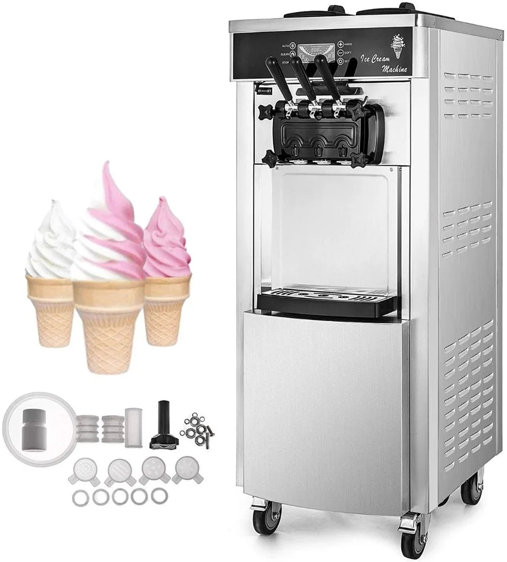 VEVOR NEW Commercial Soft Serve Ice Cream Machine For Sale fried roll home instant ice cream machine 220V Stainless Steel
