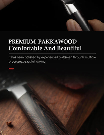 XINZUO 5 Inches Damscus Pattern Sharp Steak Knife Meat Slicing Knife Restaurant Cutlery With Pkkawood Handle Kitchen Tools