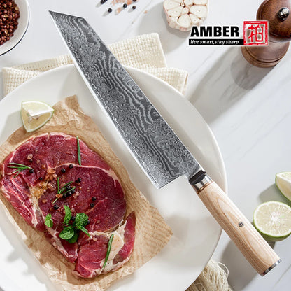 Extra Sharpness Blade Damascus Steel Powder Core S35VN 62-64 Hardness Kitchen Chef Knife