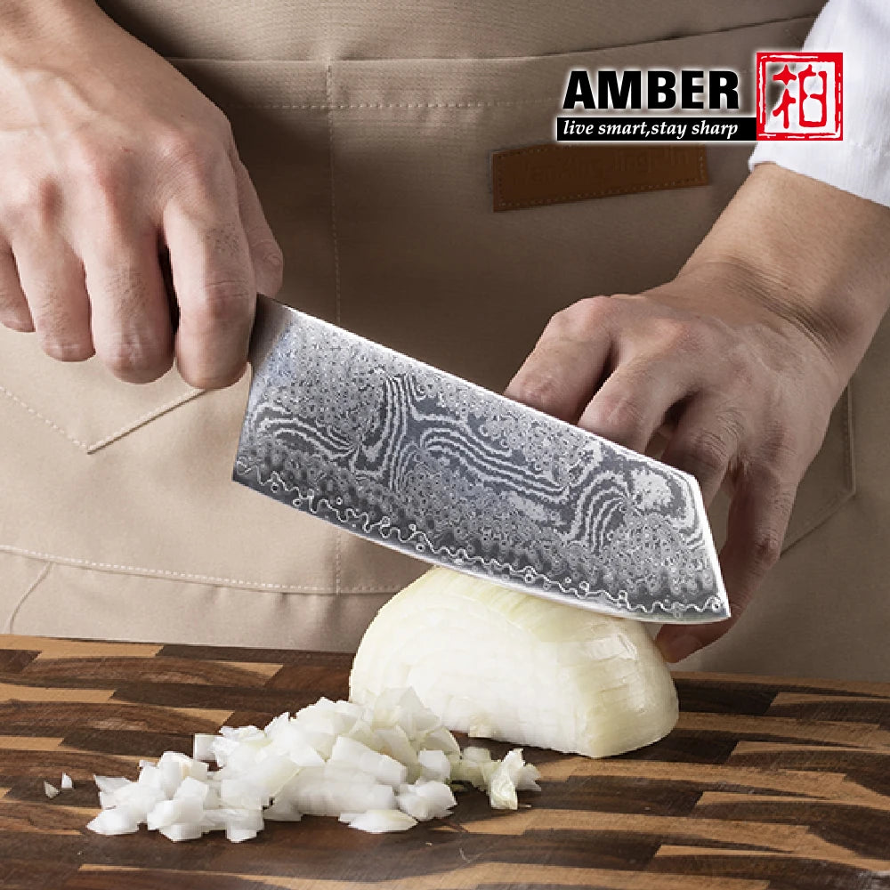 Extra Sharpness Blade Damascus Steel Powder Core S35VN 62-64 Hardness Kitchen Chef Knife