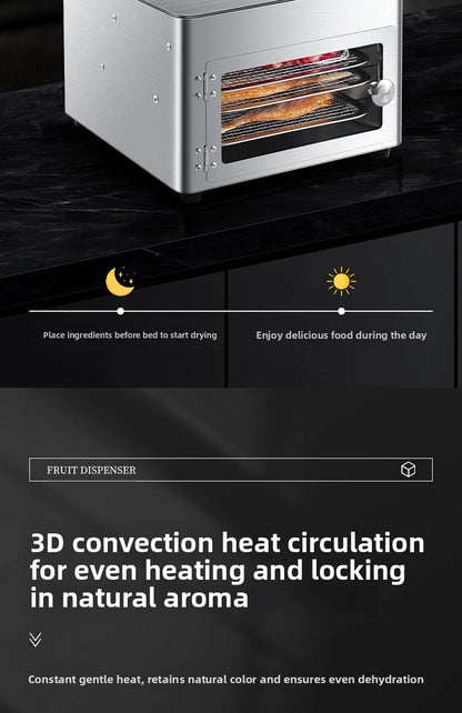Commercial 5-Layer Stainless Steel Dehydrator with Digital Temperature Control