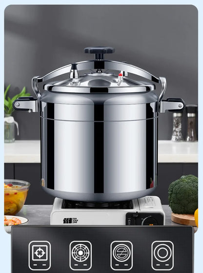 50L Commercial Pressure Cooker Thickened Large Capacity Gas Induction Cooker Universal Explosion-proof Household Pressure Cooker