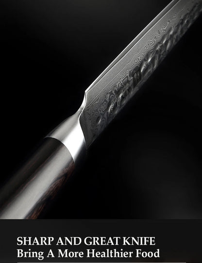XINZUO 5 Inches Damscus Pattern Sharp Steak Knife Meat Slicing Knife Restaurant Cutlery With Pkkawood Handle Kitchen Tools