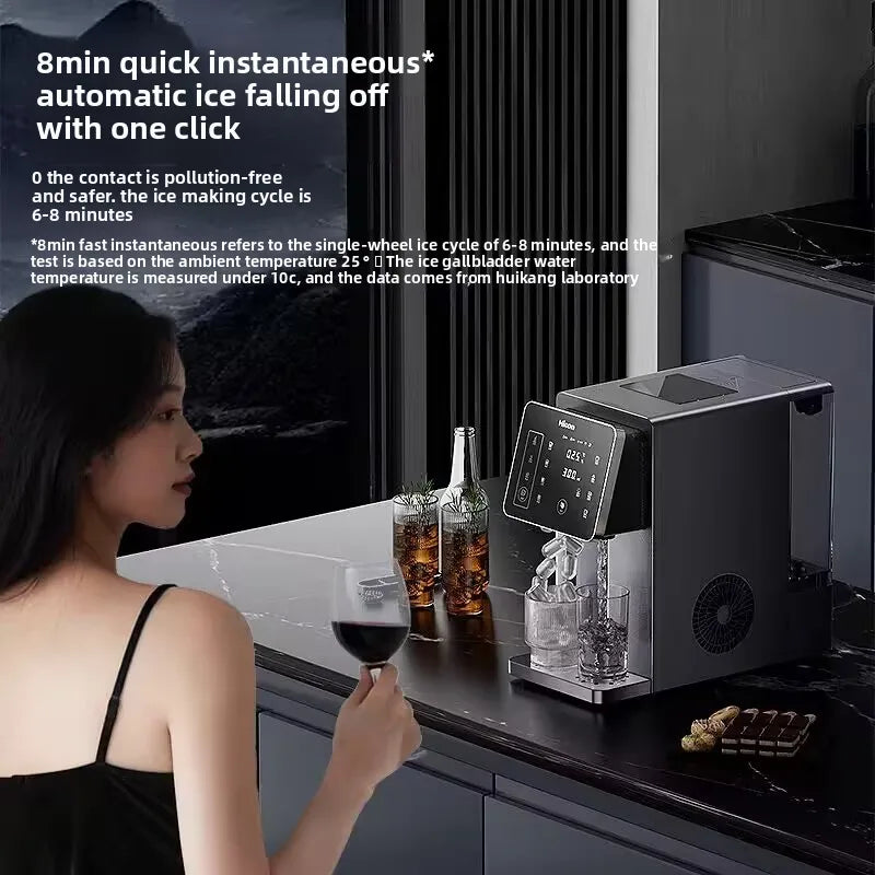 3-in-1 Ice Maker & Water Dispenser: Countertop Home Appliance with Instant Heating/Cooling, Large Capacity, Energy Saving