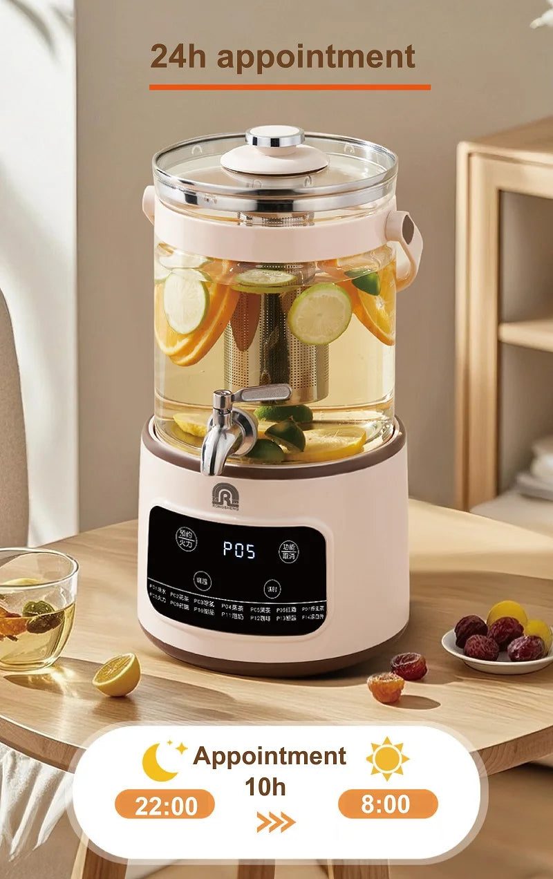 3L Electric Smart Tea Brewer – Large-Capacity Thermostatic Kettle with Faucet for Office, Fruit Tea & Commercial Use