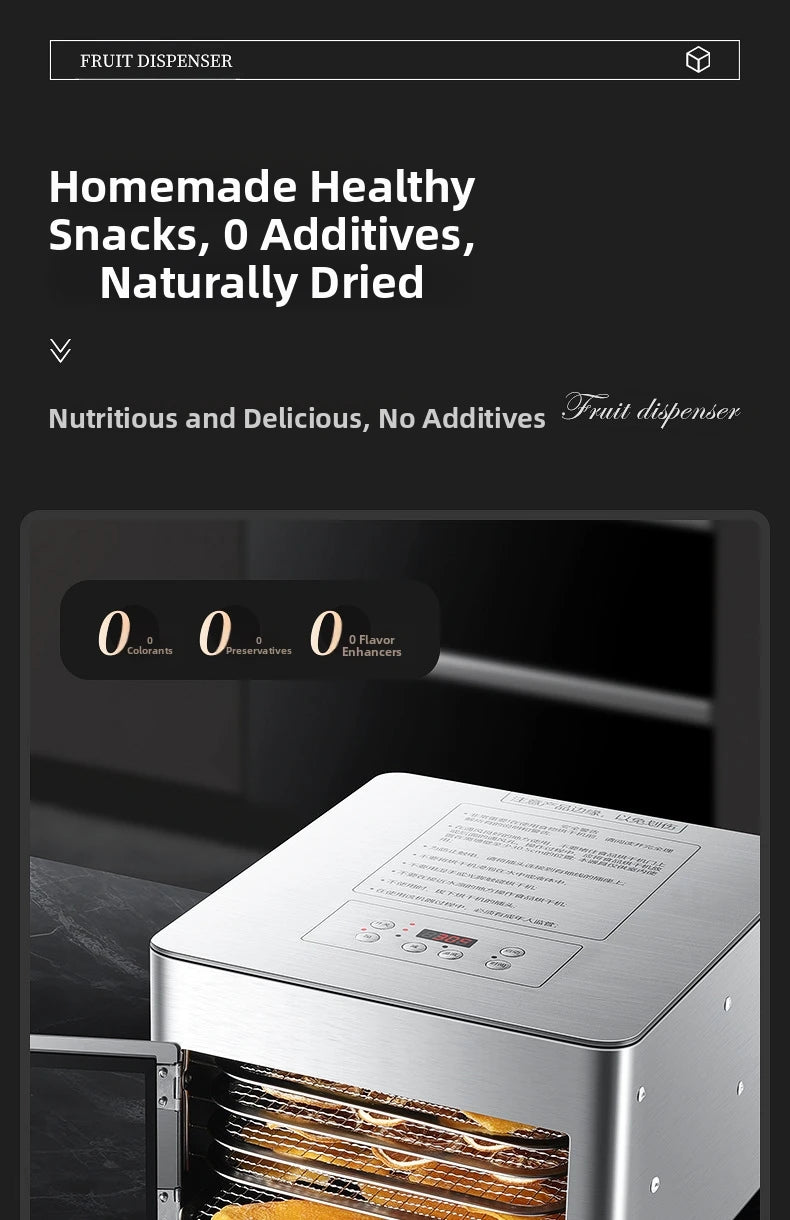 Commercial 5-Layer Stainless Steel Dehydrator with Digital Temperature Control