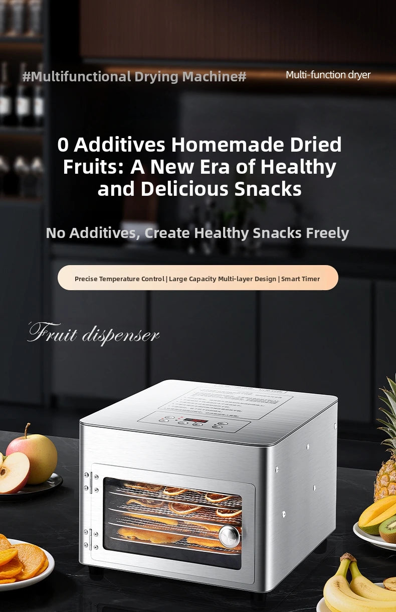 Commercial 5-Layer Stainless Steel Dehydrator with Digital Temperature Control