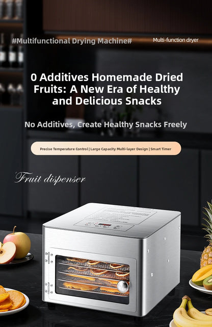 Commercial 5-Layer Stainless Steel Dehydrator with Digital Temperature Control