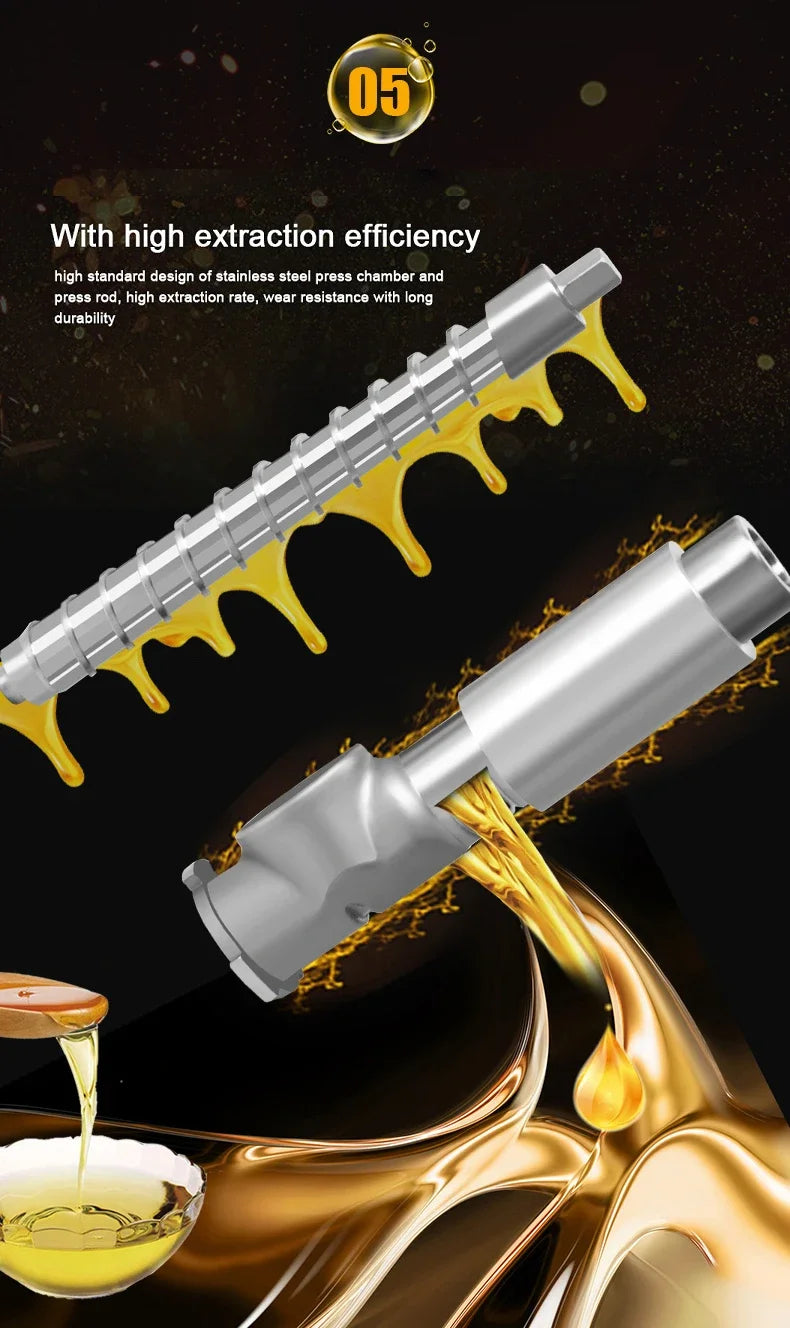 Automatic Cold Press Oil Machine – 110V/220V Sunflower, Olive & Seed Oil Extractor with Intelligent Digital Display