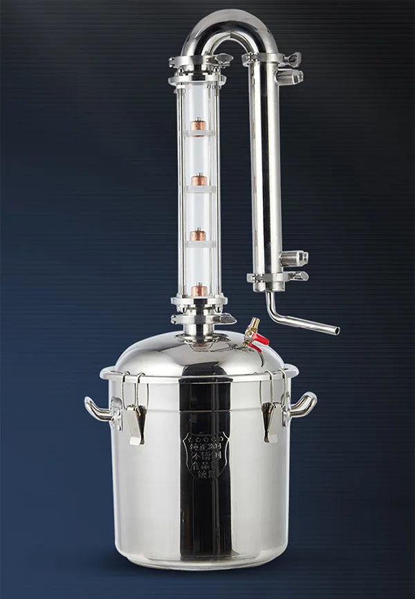 23L Home Distiller Alcohol Moonshine Electric Tubular Distilling Column Machine Wine Fermentation Used Distillation Equipment
