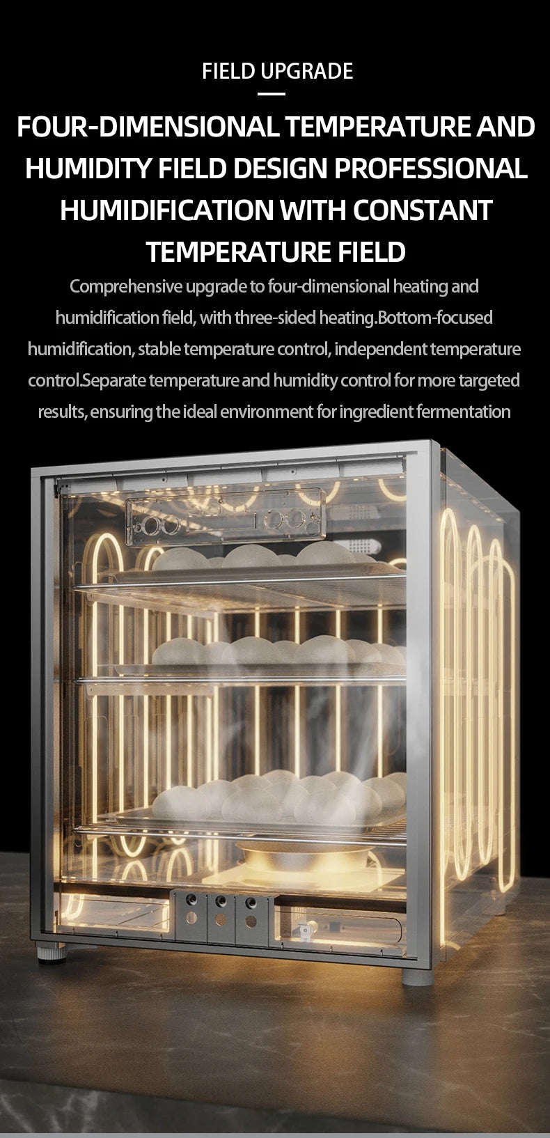 70L Temperature-Controlled Electric Dough Proofer Fermentation Household Baking Multi-functional Automatic Bread Yogurt  Machine