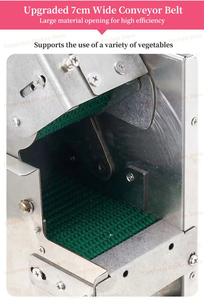 Commercial Vegetable Cutter Stainless Steel Multifunctional Fruit Slicer With Pure Copper Motor 200kg/h Restaurant Equipment