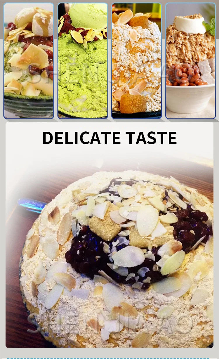 Mini Snowflake Ice Maker & Shaver Machine – Korean Bingsu Snow Ice Machine for Home & Café Use