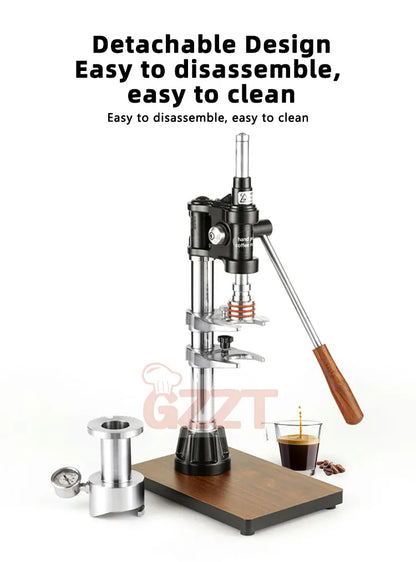 GZZT 1-16 Bar Extraction Variable Pressure Lever Coffee Maker Hand-pressed Coffee Machine 304 Stainless Steel Manual Espresso