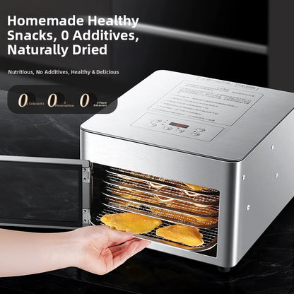 Commercial 5-Layer Stainless Steel Dehydrator with Digital Temperature Control