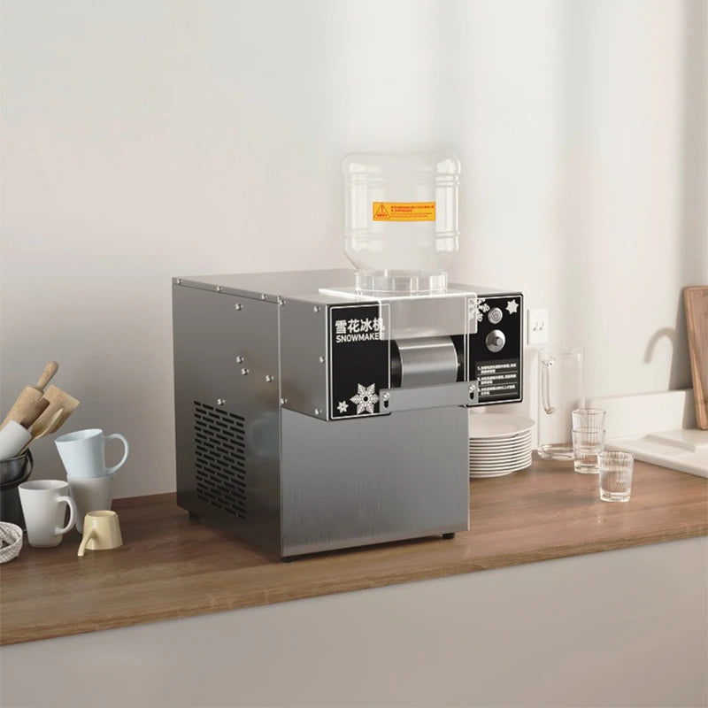 Mini Snowflake Ice Maker & Shaver Machine – Korean Bingsu Snow Ice Machine for Home & Café Use