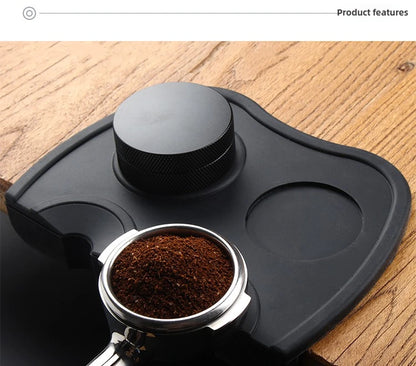 Espresso Coffee Press with Scale Constant Adjustment,Powdering Needle ,Powder Receiving Ring Coffee Press Mat Coffee Accessories