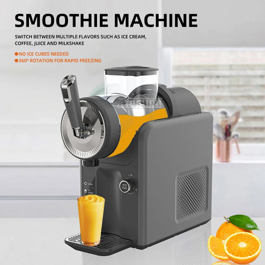 Small Soft Drink Ice Cream Machine 1.8L Slush Machine Countertop Beverage Smoothie Machine Portable Automatic Cold Drink