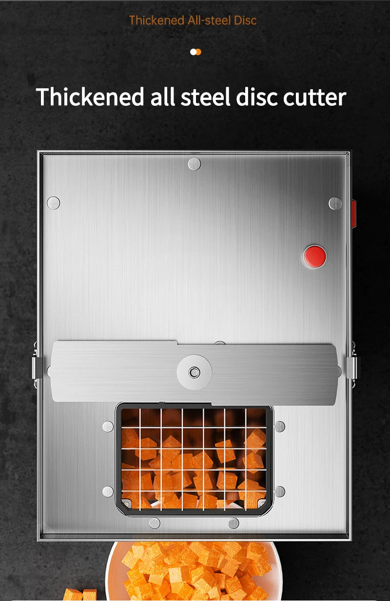 Electric Cube Cutting Machine – Automatic Dicer for Potatoes, Onions, Carrots, Fruits & Vegetables