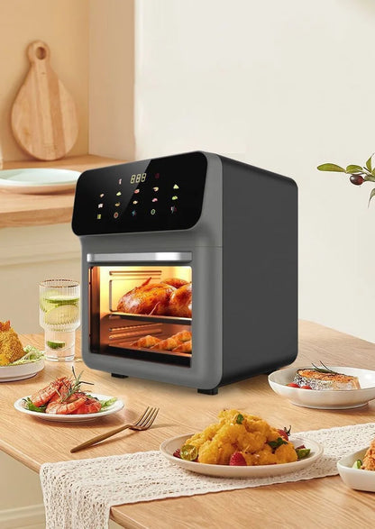 15L Visual Window Air Fryer Oven – Large-Capacity Smart Air Fryer for Home Kitchen (110V/220V)
