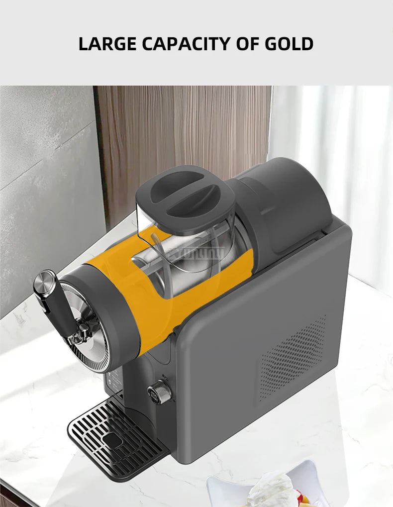 Small Soft Drink Ice Cream Machine 1.8L Slush Machine Countertop Beverage Smoothie Machine Portable Automatic Cold Drink