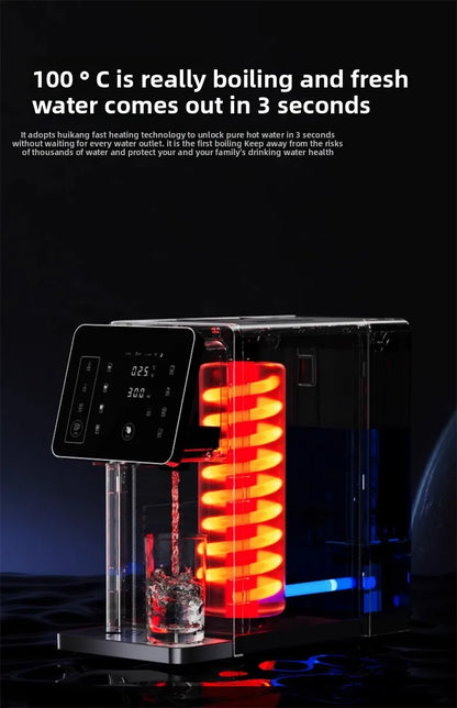 3-in-1 Ice Maker & Water Dispenser: Countertop Home Appliance with Instant Heating/Cooling, Large Capacity, Energy Saving