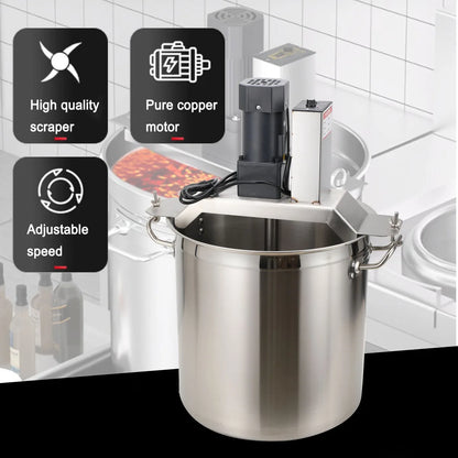 Automatic Hot Pot Fried Machine Small Mixer Food Mixing Stainless Steel Barrel Non Stick Pan Hot Pot Seasoning Stir-Frying