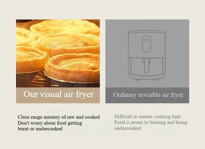 15L Visual Window Air Fryer Oven – Large-Capacity Smart Air Fryer for Home Kitchen (110V/220V)