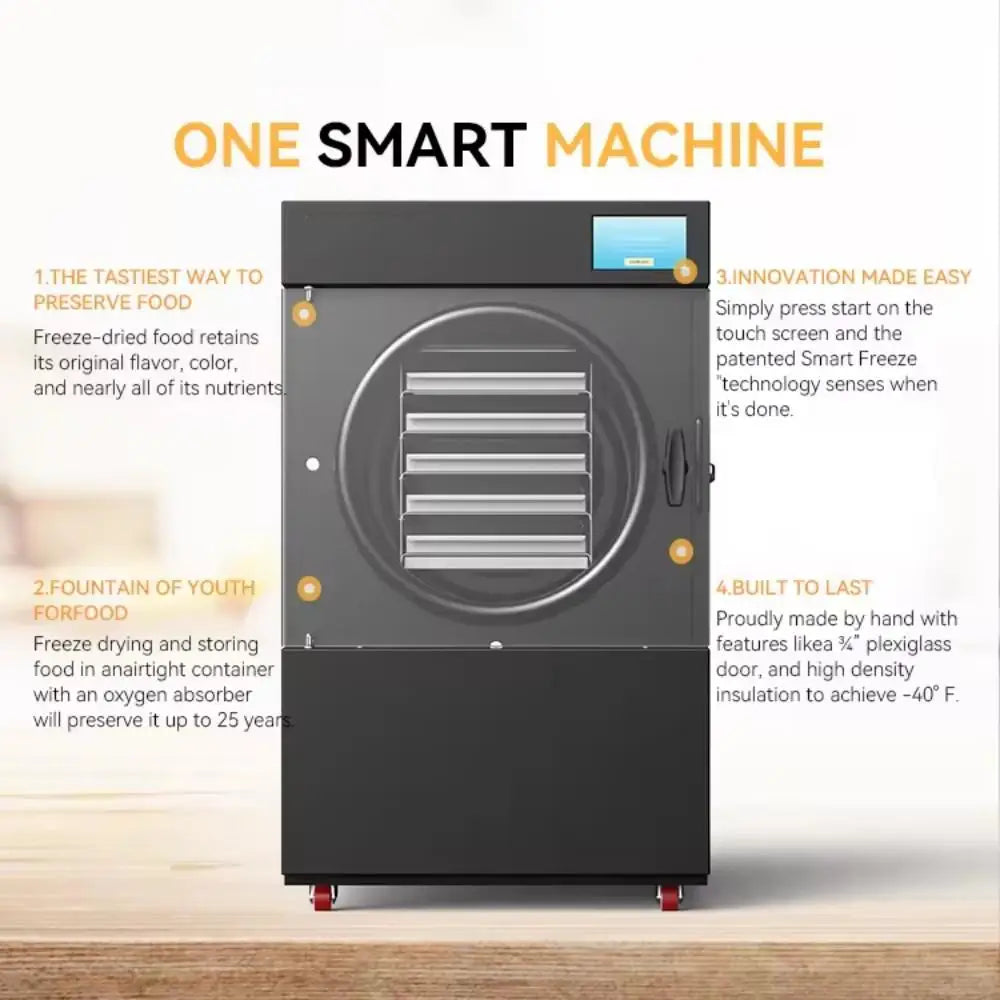 Small Food Freeze Dryer – Mini Vacuum Lyophilizer with Industrial-Grade Freeze Drying Technology for Food Preservation