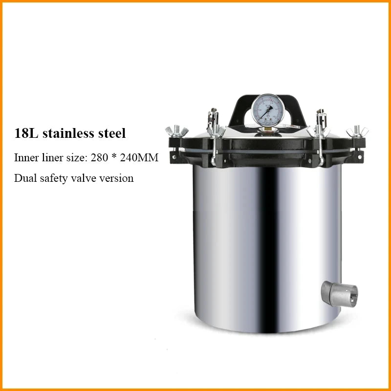 24L Automatic Sterilization Autoclave Pot High Pressure Sterilization Pot LCD Steam Sterilizer Surgical Medical Tools