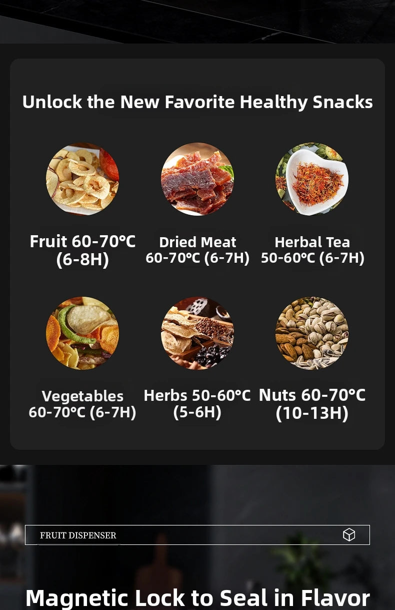 Commercial 5-Layer Stainless Steel Dehydrator with Digital Temperature Control