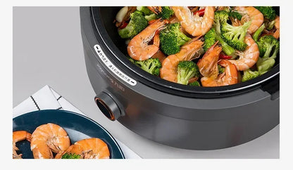 Joyoung Cooking Machine Robot Electric Frying Pan Smoke free precise Temperature Control Intelligent Automatic Cooker CJ-A9 Gray