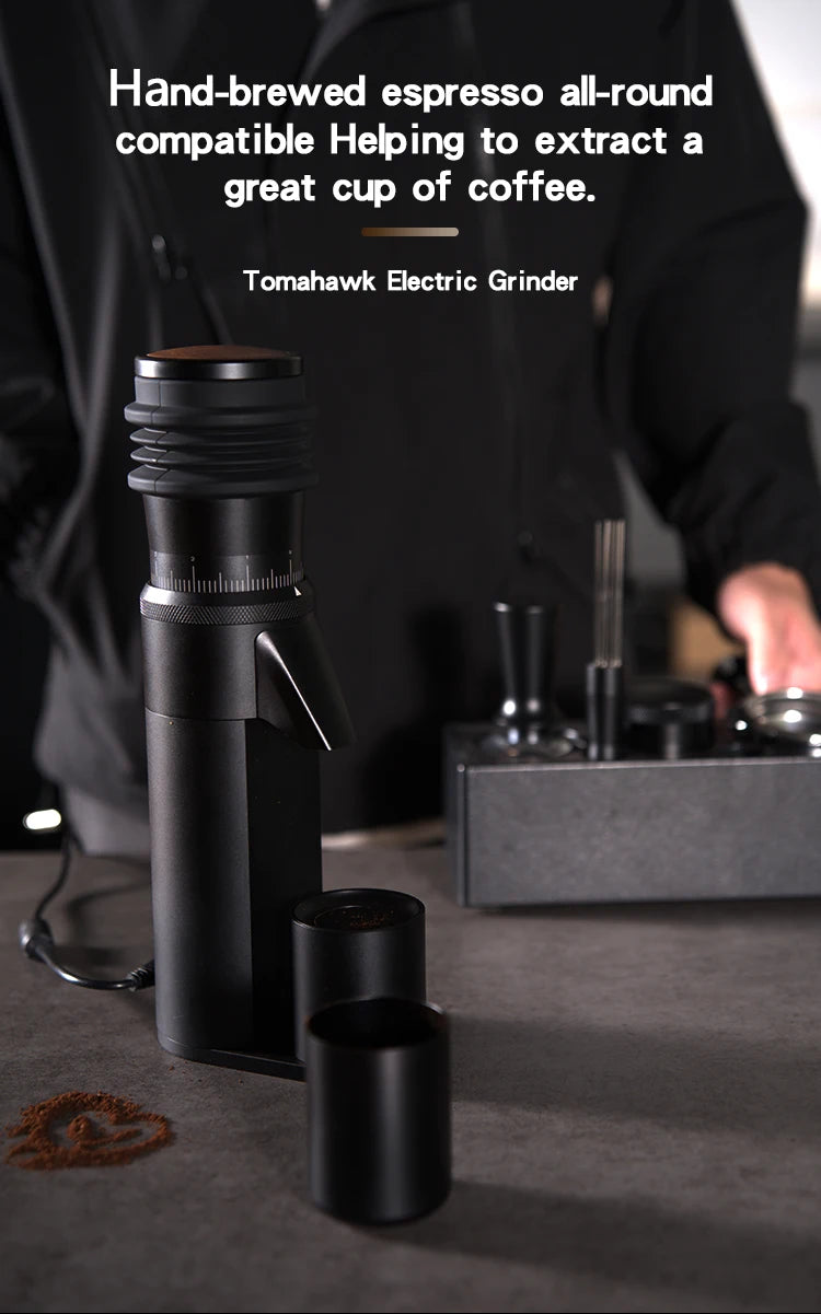 TOMAHAWK Electric Coffee Grinder 7-core 48mm Burr Household Silver Coffee Bean Grinder Coffee Miller Grinder for Espresso Filte