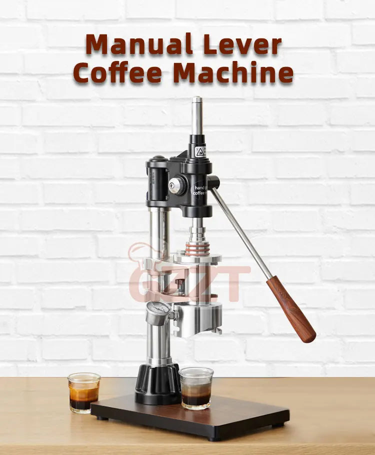 GZZT 1-16 Bar Extraction Variable Pressure Lever Coffee Maker Hand-pressed Coffee Machine 304 Stainless Steel Manual Espresso