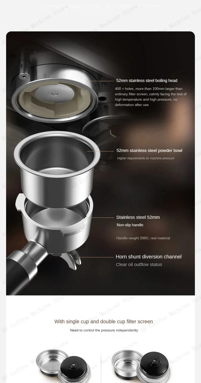 Integrated Grinder Coffee Machine Fully Automatic Espresso Coffee Machine Steam Milk Frothing Machine Italian-style Coffee Maker