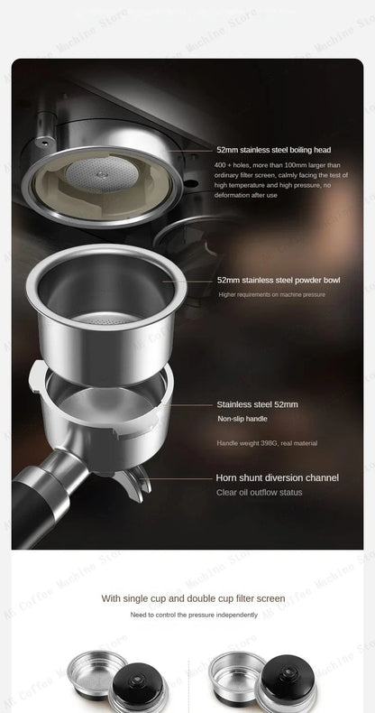 Integrated Grinder Coffee Machine Fully Automatic Espresso Coffee Machine Steam Milk Frothing Machine Italian-style Coffee Maker